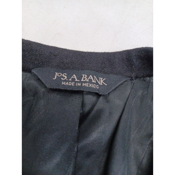 Jos A Bank Mens Sz 41R Solid Black 100% Cashmere Sport Coat Blazer Jacket - Picture 6 of 8